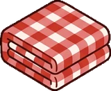 Cushions and blankets, a sticker from the The Pizzeria world