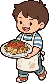 People standing, a sticker from the The Pizzeria world