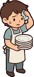 People standing, a sticker from the The Pizzeria world
