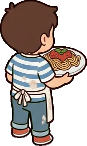 People standing, a sticker from the The Pizzeria world