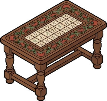 Tables, a sticker from the The Pizzeria world