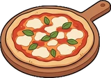 Gourmandises et boissons, un sticker du monde La pizzeria