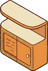 Wall shelves, a sticker from the The Pizzeria world