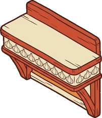 Wall shelves, a sticker from the The Pizzeria world