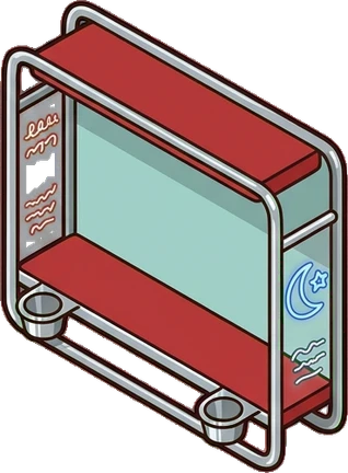 Bookcases, a sticker from the The Diner world