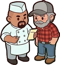 People together, a sticker from the The Diner world