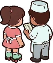 People together, a sticker from the The Diner world