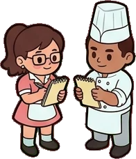 People together, a sticker from the The Diner world