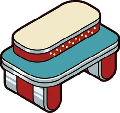 Coffee tables, a sticker from the The Diner world