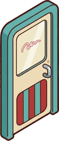Doors, a sticker from the The Diner world
