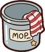 Baskets and floor things, a sticker from the The Diner world