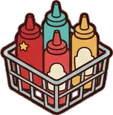 Baskets and floor things, a sticker from the The Diner world