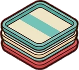 Baskets and floor things, a sticker from the The Diner world