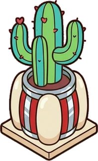 Floor plants, a sticker from the The Diner world