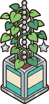 Floor plants, a sticker from the The Diner world