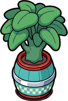 Floor plants, a sticker from the The Diner world