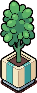 Floor plants, a sticker from the The Diner world