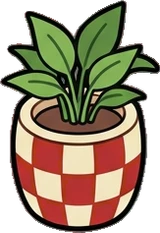 Small plants, a sticker from the The Diner world