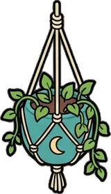 Small plants, a sticker from the The Diner world
