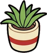 Small plants, a sticker from the The Diner world