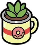 Small plants, a sticker from the The Diner world