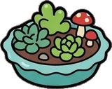 Small plants, a sticker from the The Diner world