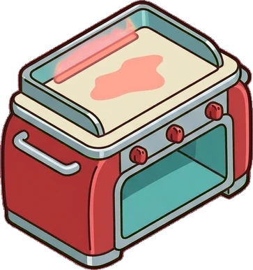 Fireplaces and stoves, a sticker from the The Diner world