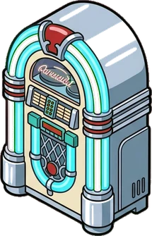 Big floor pieces, a sticker from the The Diner world