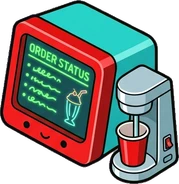 Screens and monitors, a sticker from the The Diner world