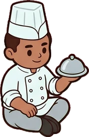 People sitting, a sticker from the The Diner world