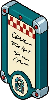 Signboards and chalkboards, a sticker from the The Diner world