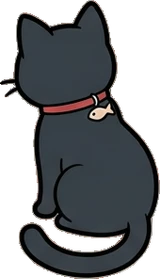 Cats and small animals, a sticker from the The Diner world