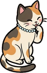 Cats and small animals, a sticker from the The Diner world