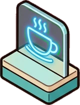 Candles and small lights, a sticker from the The Diner world
