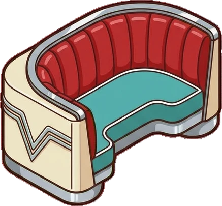 Sofas, a sticker from the The Diner world