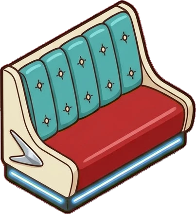 Sofas, a sticker from the The Diner world