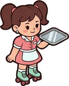 People standing, a sticker from the The Diner world