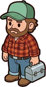 People standing, a sticker from the The Diner world