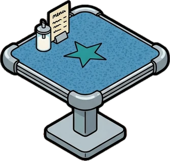 Tables, a sticker from the The Diner world