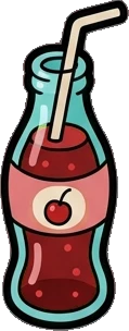 Food and drinks, a sticker from the The Diner world