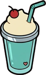 Food and drinks, a sticker from the The Diner world