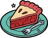 Food and drinks, a sticker from the The Diner world