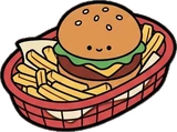 Food and drinks, a sticker from the The Diner world