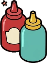 Food and drinks, a sticker from the The Diner world