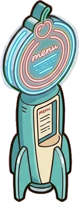 Tall pieces, a sticker from the The Diner world
