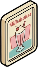 Wall art and frames, a sticker from the The Diner world