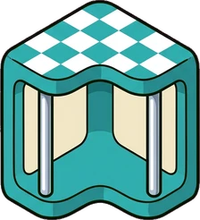 Wall shelves, a sticker from the The Diner world