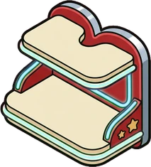 Wall shelves, a sticker from the The Diner world