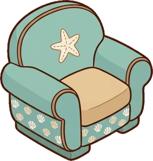 Armchairs, a sticker from the Seaside Cottage world