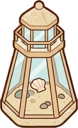 Pet beds and homes, a sticker from the Seaside Cottage world